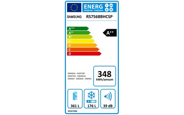 SAMSUNG RS7568BHCSP - &Eacute;tiquette &eacute;nergie