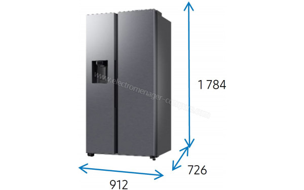 SAMSUNG RS80F66KBT - Dimensions
