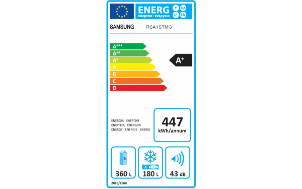 SAMSUNG RSA1STMG - &Eacute;tiquette &eacute;nergie v2