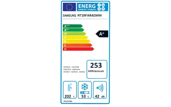 SAMSUNG RT25FARADWW - &Eacute;tiquette &eacute;nergie