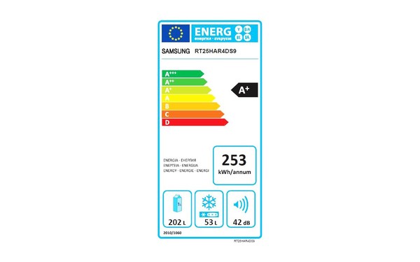 SAMSUNG RT25HAR4DS9 - &Eacute;tiquette &eacute;nergie