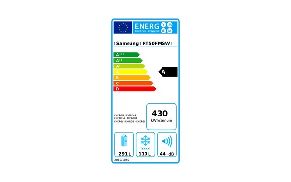 SAMSUNG RT50FMSW - &Eacute;tiquette &eacute;nergie