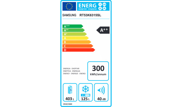 SAMSUNG RT53K6315SL - &Eacute;tiquette &eacute;nergie