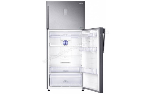 SAMSUNG RT53K6510SL - Vue de la partie r&eacute;frig&eacute;rateur vide (cr&eacute;dit : Boulanger)