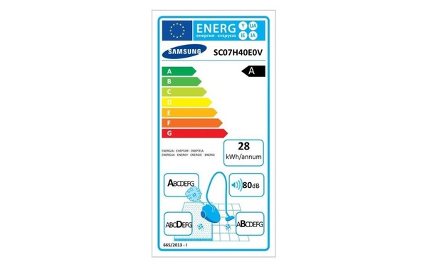 SAMSUNG SC07H40E0V - &Eacute;tiquette &eacute;nergie