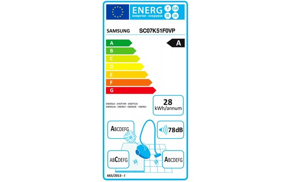 SAMSUNG SC07K51F0V - &Eacute;tiquette &eacute;nergie