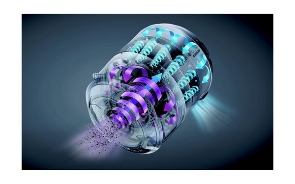 SAMSUNG SC20F70HA - Vue du Syst&egrave;me multi-cyclonique (cr&eacute;dit : Boulanger)