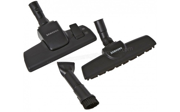 SAMSUNG SC88H0 Bleu - Brosses et suceur vue du dessus (cr&eacute;dit : Boulanger)