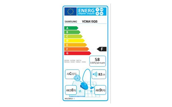 SAMSUNG VC15QSNMARD/EN - &Eacute;tiquette &eacute;nergie