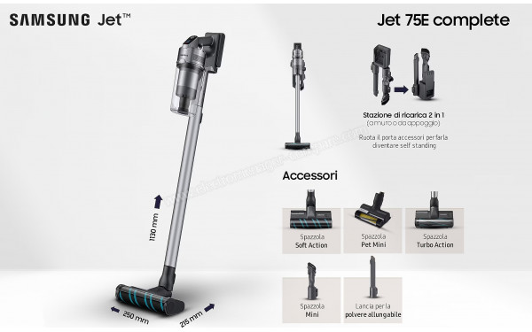 SAMSUNG VS20B75ACR5/WA - Dimensions