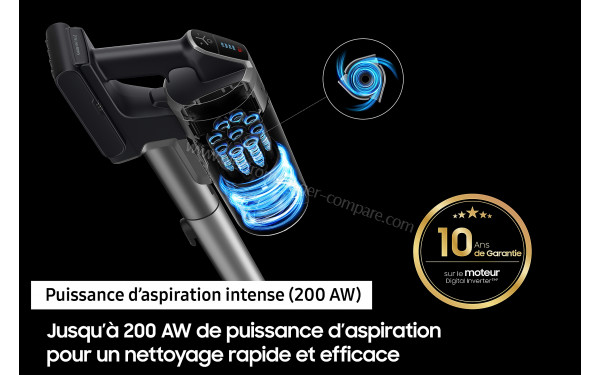 SAMSUNG VS20B75BER1 - Puissance d'aspiration