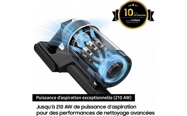 SAMSUNG VS20C85G7TB - Puissance d'aspiration