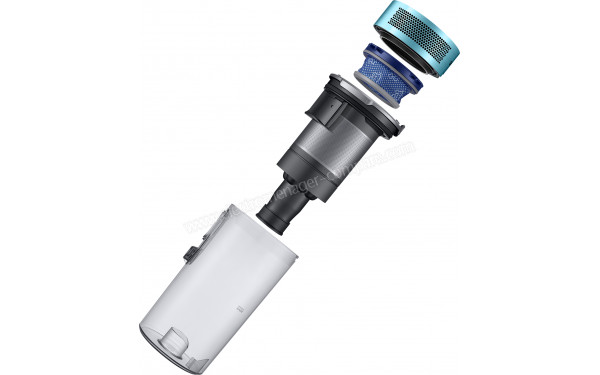 SAMSUNG VS20T7532T1/ET - Vue du bac et des filtres