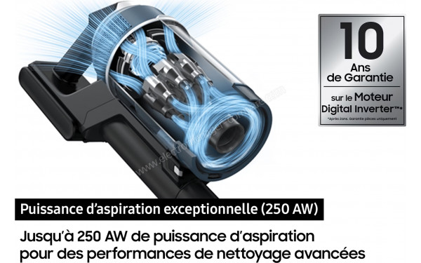 SAMSUNG VS70H25XFT - Puissance d'aspiration exceptionnelle