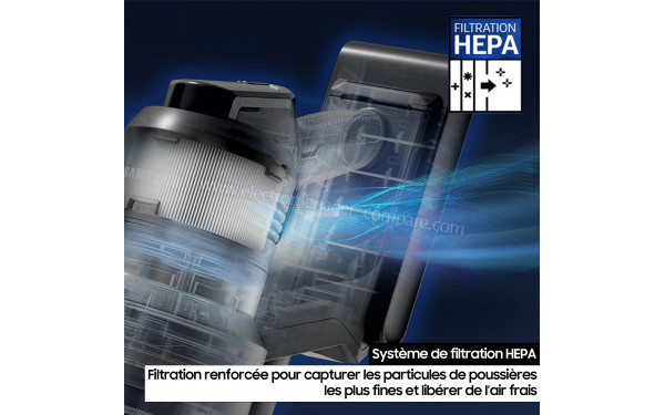 SAMSUNG VS80F28EES - Syst&egrave;me de filtration HEPA