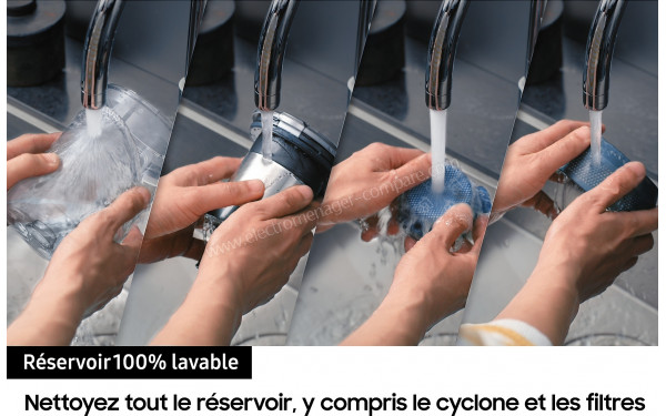 SAMSUNG VS90F40EEM - R&eacute;servoir 100% lavable