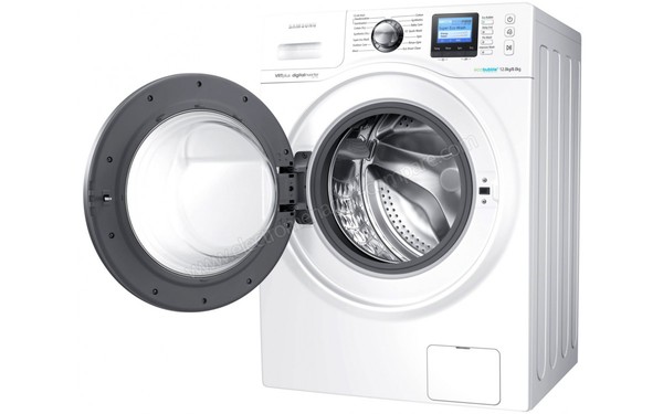 SAMSUNG WD12F9C9U4W - Vue 3/4 droite hublot ouvert (2)