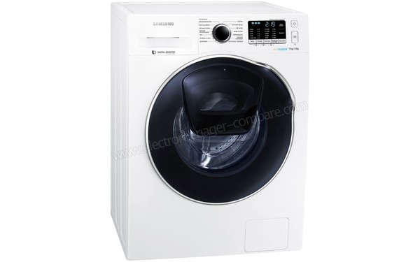 SAMSUNG WD70K5410OW - Vue 3/4 gauche (cr&eacute;dit : Boulanger)