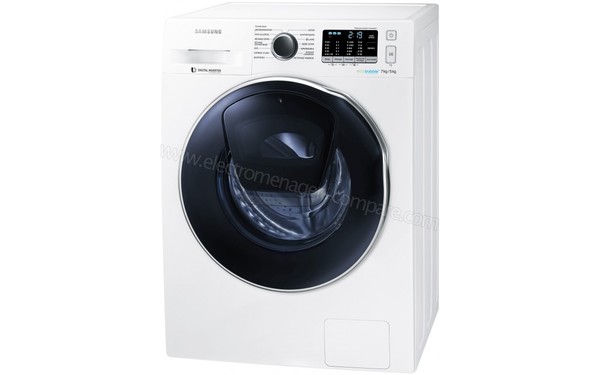 SAMSUNG WD70K5410OW - Vue 3/4 droite (cr&eacute;dit : Boulanger)