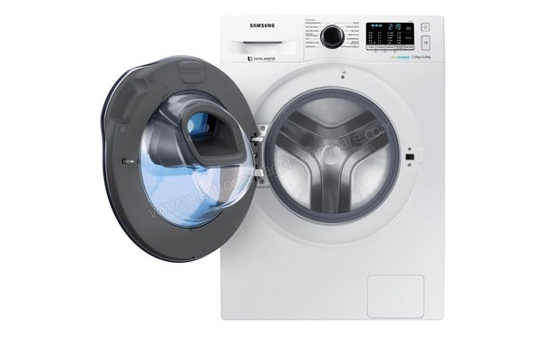 SAMSUNG WD70K5B10OW - Vue de face avec hublot ouvert