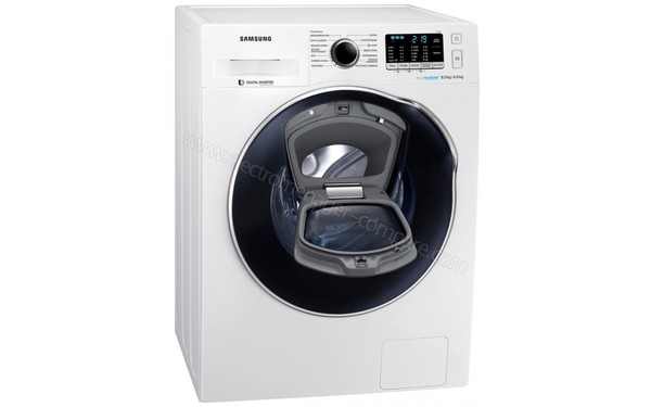 SAMSUNG WD80K5B10OW - Vue 3/4 droite 2 (cr&eacute;dit : Darty)