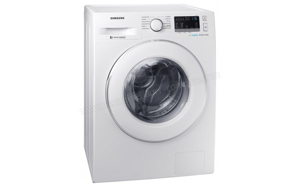 SAMSUNG WD80M4B53IW - Vue 3/4 gauche (cr&eacute;dit : Boulanger)