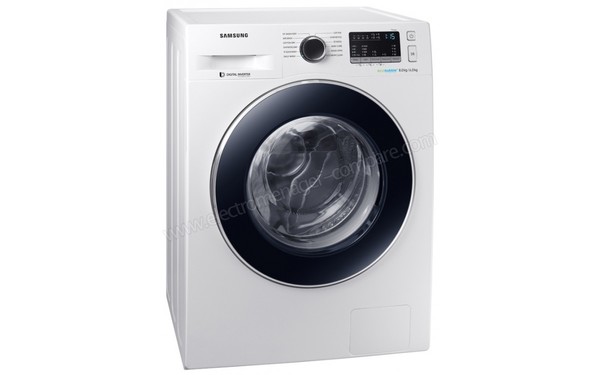 SAMSUNG WD80M4B53JW - Vue 3/4 gauche (cr&eacute;dit : Darty)