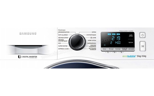 SAMSUNG WD90J6410AW - Panneau de commandes