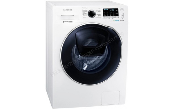 SAMSUNG WD90K5410OW - Vue 3/4 gauche n&deg;1 (cr&eacute;dit : Darty)