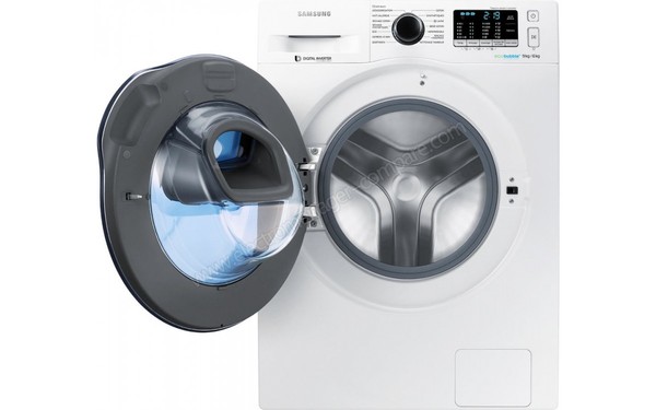 SAMSUNG WD90K5410OW - Vue de face hublot ouvert (cr&eacute;dit : Darty)