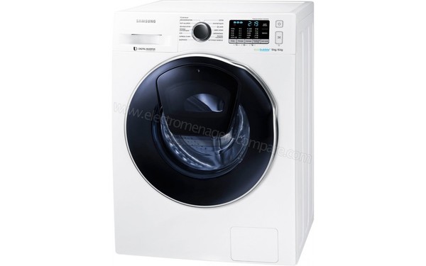 SAMSUNG WD90K5410OW - Vue 3/4 droite n&deg;1 (cr&eacute;dit : Darty)