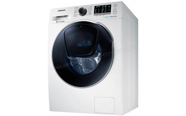 SAMSUNG WD90K5B10OW - Vue 3/4 droite (cr&eacute;dit : Darty)