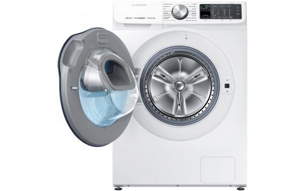 SAMSUNG WD90N645OOM - Vue de face hublot ouvert (n&deg;1)