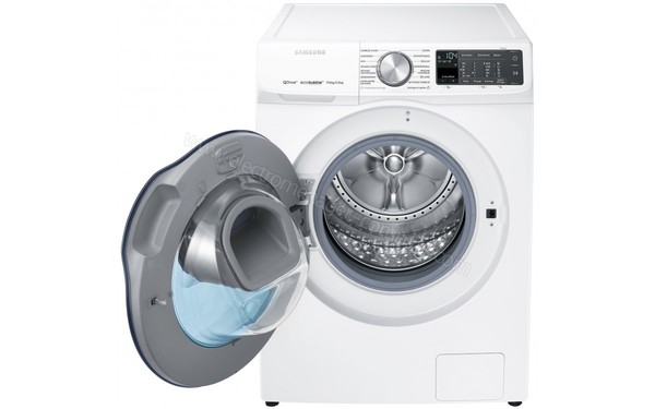 SAMSUNG WD90N645OOM - Vue de face hublot ouvert (n&deg;2)