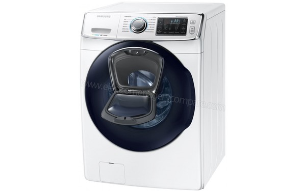 SAMSUNG WF16J6500EW - Vue 3/4 droite hublot additionnel ouvert