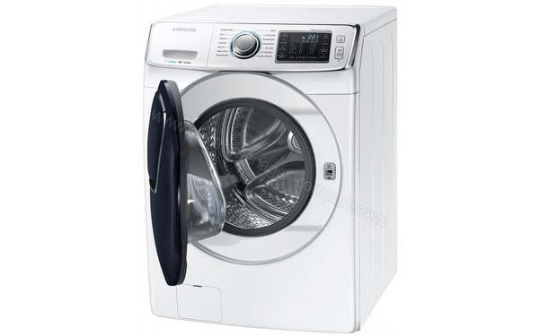 SAMSUNG WF16J6500EW - Vue 3/4 droite hublot ouvert