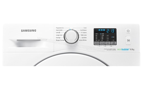 SAMSUNG WF80F5E0W4W - Panneau de commandes