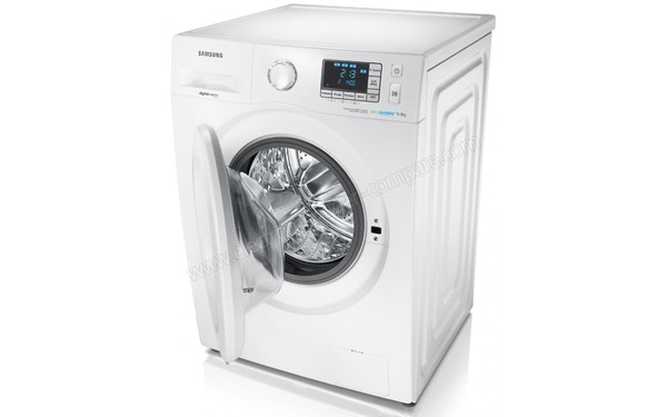 SAMSUNG WF80F5E3U4W - Vue 3/4 droit (hublot ouvert)