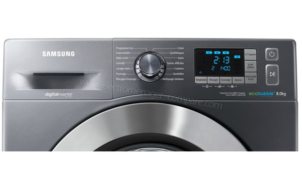 SAMSUNG WF80F5E5U4X - Panneau de commandes