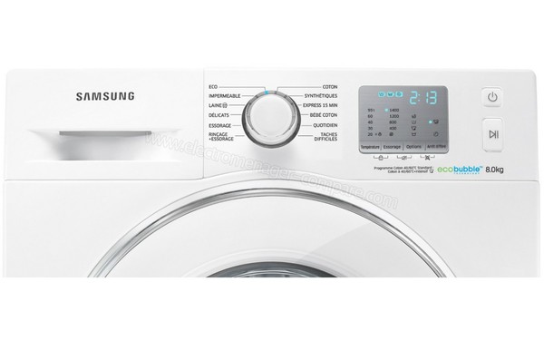 SAMSUNG WF80F5EDW4W - Panneau de commandes (cr&eacute;dit : Darty)