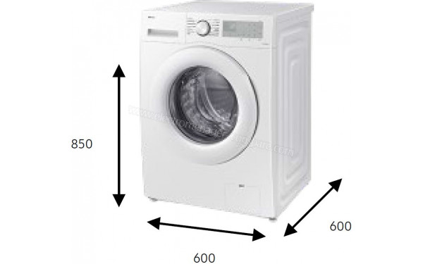 SAMSUNG WW10FG5U34TH - Dimensions