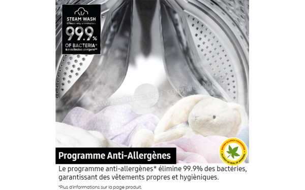 SAMSUNG WW10FG6U34LK - Programme Anti-allerg&egrave;nes