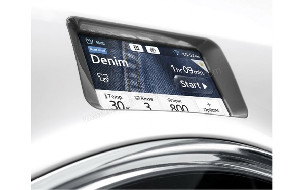 SAMSUNG WW9000 Crystal Blue - Panneau de commandes (cr&eacute;dit : Darty)