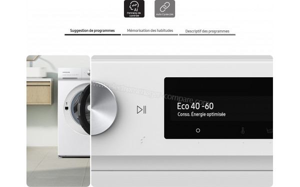 SAMSUNG WW11BB504DAB - Vue des programmes