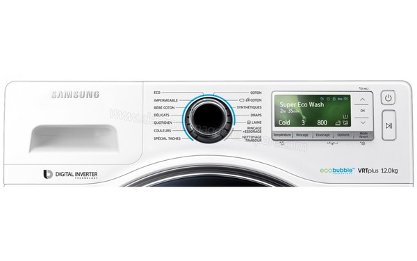 SAMSUNG WW8000 Crystal Blue - Panneau de commandes