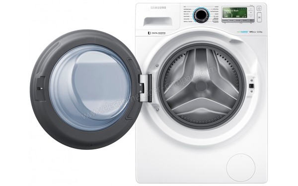 SAMSUNG WW8000 Crystal Blue - Vue de face (hublot ouvert)