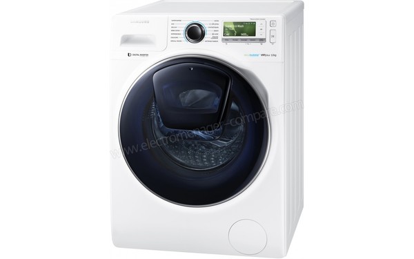 SAMSUNG WW12K8412OW - Vue 3/4 droite (cr&eacute;dit : Boulanger)