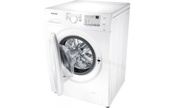 SAMSUNG WW70J3283KW - Vue 3/4 droite hublot ouvert (cr&eacute;dit : Boulanger)