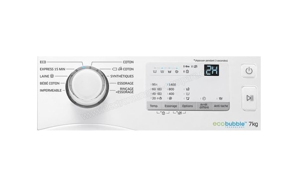 SAMSUNG WW70J3467KW - Panneau de commandes