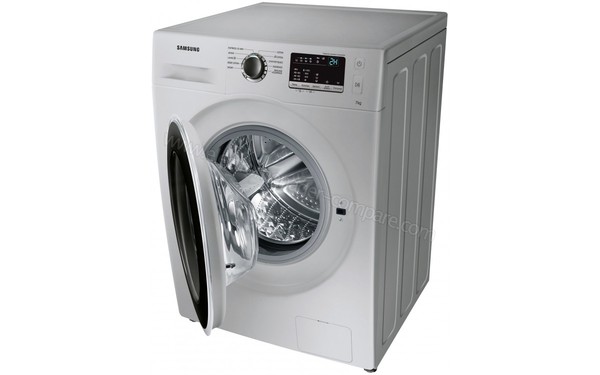 SAMSUNG WW70J3480GS - Vue 3/4 droite hublot ouvert